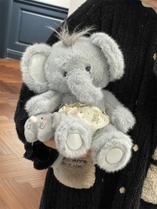 Ultra Soft Plush Toy Elephant Doll Pillow Childrens Soothing Sleep Companion Doll Gift for Girls Stuffed Animal Cushion