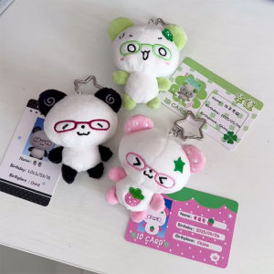 Cartoon Plush Doll Original Scroll Series Angel Roll Panda Pendant Cute Doll Ancient Flavor Package Hanging Decoration Keychain