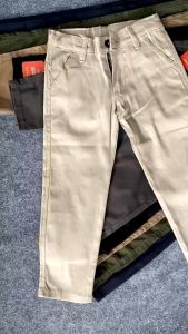 Zweckout Label Celana Panjang Anak Laki Laki Chinos Usia 2 - 12 Tahun Slim Fit Grey