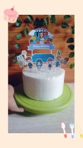 Topper Custom Nama Toca Boca untuk Dekorasi / Hiasan Kue / Cake Ulangtahun (Toca World)