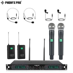 ระบบไมโครโฟน PTU-5000B Phenyx Pro ชุด 4 ช่อง UHF พร้อมมือถือ - บรรจุภัณฑ์แสดงความถี่คงที่สำหรับคริสตจักรร้องเพลงการแสดงบนเวทีคาราโอ