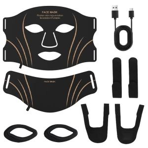 Flexible Silicone Face and Neck Mask 7 Colors High Energy Photon Masks Wireless LED Facial Mask Effortless Daily Skin Care