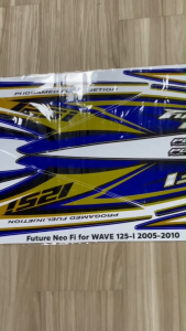 สติกเกอร์ wave 125i ปี2005-2010 ลายNeo สีน้ำเงิน