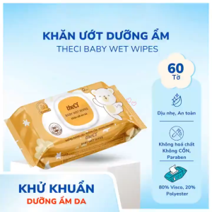 Khăn Ướt TheCi Cho Bé – Khăn Giấy Ướt Lau Tay Chân | Tiện Thay Tã Và Vệ Sinh Bé Hằng Ngày