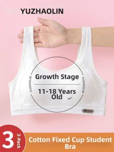Yuzhaolin | Breast Development Support Cotton Anti-shock Sports Bra For Middle School Girls