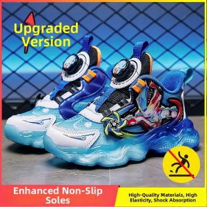 KUOBURENSHENG | Rotatable Buckle Slip Resistant Soft Sole Light-up Sneakers