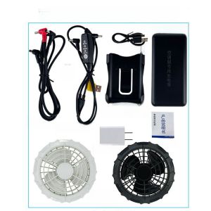 New Upgraded Power Bank Air Conditioner Fan Special Accessory Connection Line for Work Uniform Short Sleeve round Neck Shirt