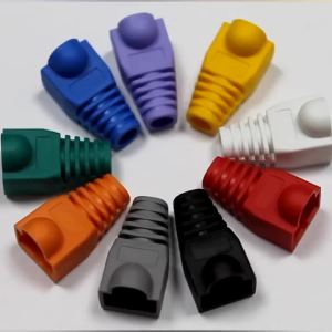 RJ45 CAT6 CAT5e Adapter Cap Ethernet Network Cable Connector Plugs RJ45 Caps Cat 5 Protective Sleeve Multicolour 50 100pcs/lot