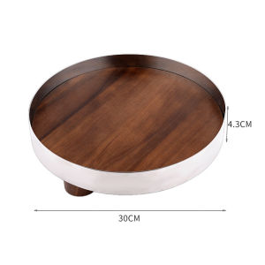 Luxurious George Jenson Stainless Steel Fruit Tray Plate Bauhaus Style Art Decorations Sample Room Hotel Use Nordic Style Alloy