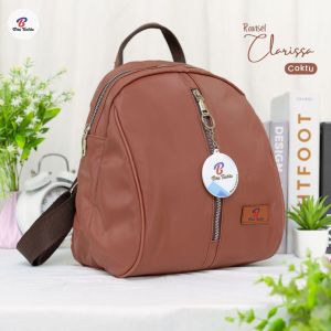 Ransel backpack Clarissa by biru tsabita/ tas anti air free gantungan kunci