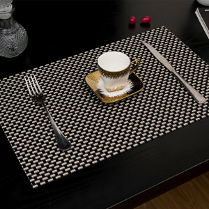 Nordic Style Rectangular Dining Mat Plate Pad American Country Heat Resistant Home Use Cup Mat Long Tableware Coaster
