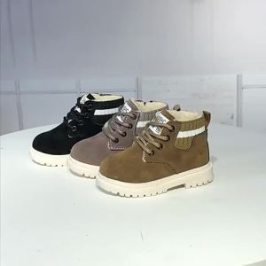 Children Casual Shoes Autumn Winter Boots Boys Shoes Fashion Leather Soft Antislip Girls Boots 21-30 Sport Running Shoes