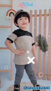 Lily And Clark Baju Anak Laki-Laki Gaya Keren Warna Coklat Mocca KLC22