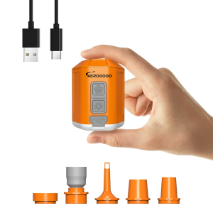 GIGA Pump 4.0 Mini Air Pump 4.2kPa Rechargeable Portable Air Pump with Camping Lantern for Hiking / Sleeping Pad / Swimming Ring