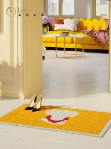 Bencross Anti-Slip Entrance Mat Bathroom Toilet Door Mat Home Use Carpet Fibre Material Machine Knitted European Style