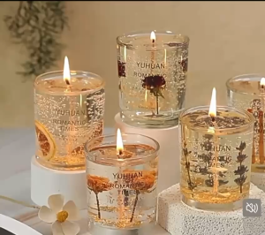 Sustainable Valentines Day Dried Flower Candle (Large) – Aromatherapy Self-Care Meditation & Cozy Mood Candle Gift for Him or Her | Summer Romance | Arrives Before Feb 14