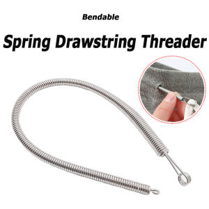 Bendable Spring Drawstring Threader Clip Pants Hoodies Elastic Band Lace Cord Flexible Drawstring Thread DIY Sewing Accessories