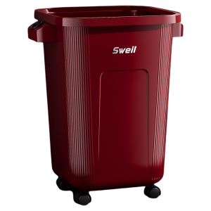 ASCOR | No-bend Large-capacity Wheeled Covered Kitchen & Living Room Garbage Bin