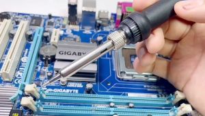 Solder 60 Watt 1 Set Bonus Timah Dengan Pengatur Suhu Adjustable Cepat Panas Taffware 60W Untuk Service HP Elektronik