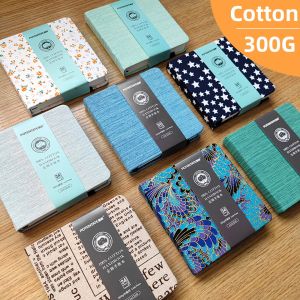 100% Cotton Square Watercolor Sketchbook 300gsm Paper Folded Drawing Pad Organ Sketch Notebook Student Watercolor Journal Book