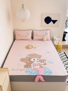 New 2025 Childrens Ice Silk Bedding Set Three-Piece Air Conditioned Machine Washable Cool Mat Cover High End Bedding for Kids