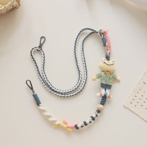 Original Handcrafted Long Adjustable Length Mobile Phone Lanyard Animal Doll Crossbody Strap Anti-Loss Fashion Digital Accessories
