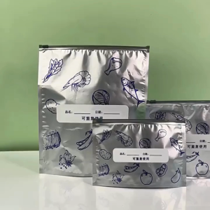 [READY STOCK] Aluminum Foil Food Bag Reusable Fresh-keeping Zip Lock Freezer Bag