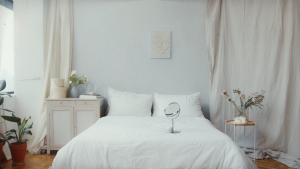 Fully Garterize Plain White 100% Premium Canadian Cotton Bedsheets With 2 Pillowcase.