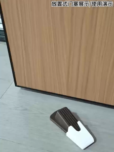 1PC Door Stopper Anti-Collision Doorstop Door Wedge Stopper Practical With Adhesive Storage Holder