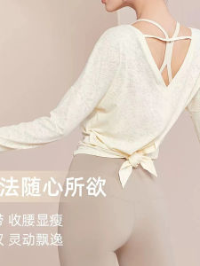 Sports Tops Womens Loose Plus Size Fat Sister Quick-Drying Workout Long Sleeve Jacquard Split Blouse Running Yoga Clothes Autumn