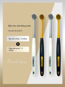 Ultra-Fine Soft Bristle Toothbrush Spiral Thread round Head for Wisdom Teeth Cleaning Oral Care for Men Women Students Couples