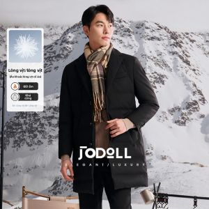 JODOLL | Áo Khoác Lông vũ Mùa Đông Màu Đen cho Nam