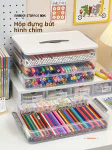 WEIAI | Large Capacity Portable Art Supplies Storage Box