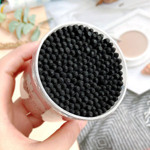 Sanitary Portable Bamboo Charcoal Activated Carbon Ear Swabs Pure Cotton Spiral Head Disposable Ear Cleaning Stick Family Use