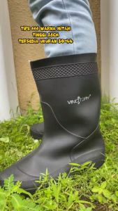 Vincitory Sepatu Boot Anti Air Anti Slip Sepatu Tukang Bangunan Sepatu Proyek