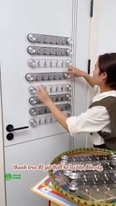 Thanh Treo Đồ Hút Chân Không OKSEP Giá Treo Đồ Hút Chân Không 5 Móc Siêu Chắc Tiện Lợi