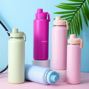 SG Local Stainless Steel Thermal bottle with 1L Vacuum Insulated Sports Water Bottle with Pull Cap or Screw Cap