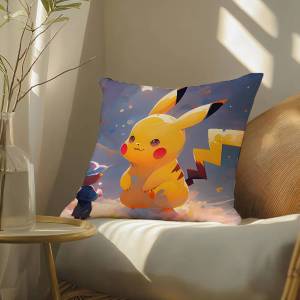 Bandai | Pokemon Ho Oh Anime Plush Pillow Cover Soft Short Plush Cushion Cover For Sofa Bedroom Living Room Home Decor Gift