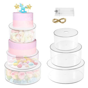 Acrylic Cake Stand Dessert Display Stand with Hollow Bottom Clear Fillable Cake Riser for Birthday Wedding Holiday Party Display