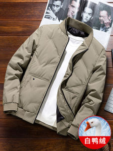 Winter Thickened Short down Jacket Mens Duck Feather Warm Coat Middle-Aged And Elderly Fathers Winter Fashion Outerwear