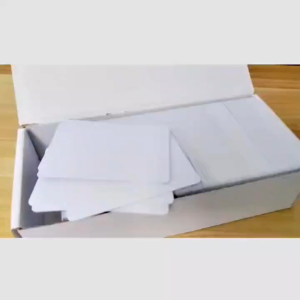 Officom Pre-Cut PVC ID Sheets 50pcs | ATM Size Laminating Film for Personalized ID & Photo Printing