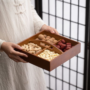 Hộp Đựng Trái Cây Và Hạt Dẻ Bằng Tre Cầm Tay Phong Cách Trung Hoa Cổ Điển Dùng Trong Gia Đình Và Phòng Khách