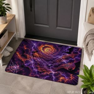 VIKAMA Halloween Pumpkin Entryway Mat Soft Non-Slip Rug Spooky Indoor Outdoor Carpet Scary Fall Door Mat Holiday Home Decor