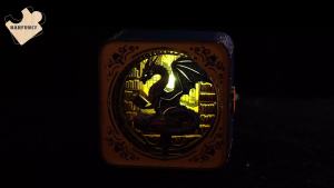 3D Wooden Puzzle ( The Dragon of the Library )DIY LED Light Kit Adjustable Brightness Switch with Eye Care Function Suitable for Teenagers - Personalized Gift Suitable DIY Puzzle Enthusiast