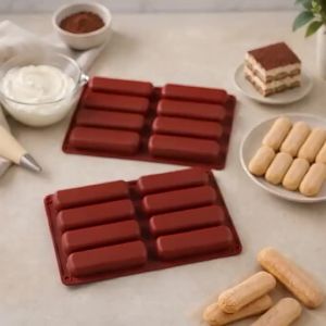 8 Khoang 3D Khuôn Bánh Silicon Dải Dài Mousse Chocolate Món Tráng Miệng Pháp Khuôn Làm Bánh Thân Thiện Với Môi Trường Nhà Bếp Máy Nướng