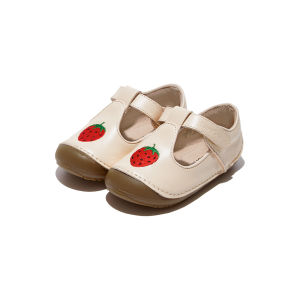 ExtraOne Australian Genuine Leather Baby Girl Shoes Embroidered Fruit Princess Anti-Slip Soft Bottom Toddler Shoes #446