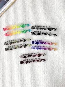 2PCS Creative Superangry Bicycle Sticker Mountain Bike Helmet UV Clear Transparent Waterproof Anti Scratch Accessories Decal