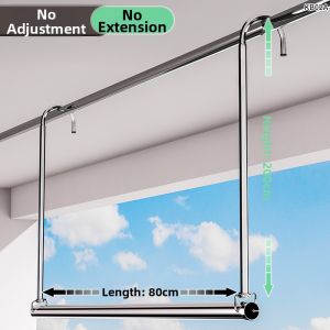 Telescopic Wall-Mounted Stainless Steel Drying Rack