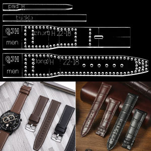 Men Women Leather Strap Cutting Template Kit Quick-Release Leather Strap Acrylic Template For Flat-Joint Type Watches 12-24mm