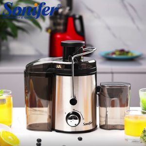 Sonifer Household Juicer Machine 400W Juice Maker 1L With Large Caliber Squeezer Juicer for Fruit And Vegetable Blender for shake Juice Mixer Overheat Protection Automatic Pulp Ejection
